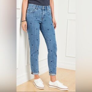 Talbots Rolling Ditsy Everyday Relaxed Jeans Size 6P
